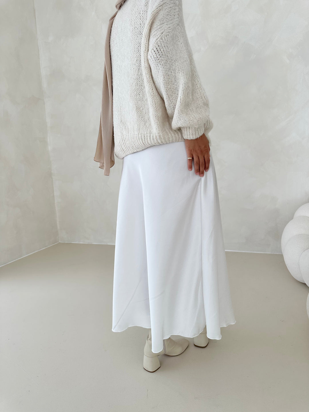 Jupe en satin Leya